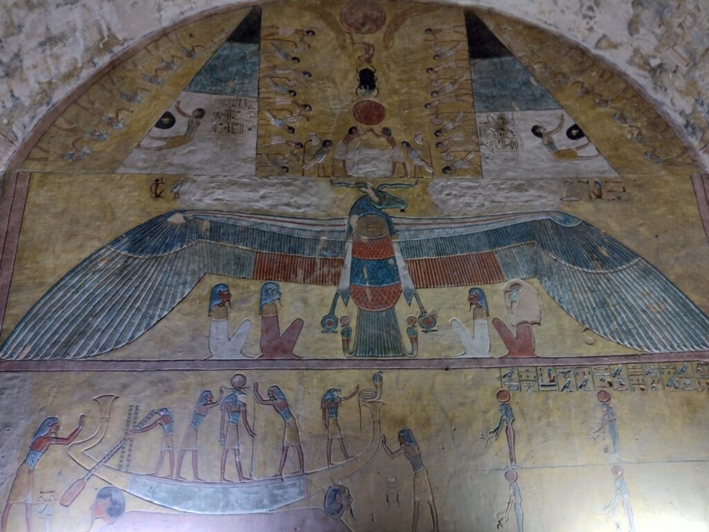 Tomb Artwork in the Valley of the Kings in Luxor Egypt